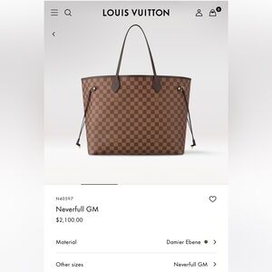 Authentic Louis Vuitton, Neverfull GM Ebene. ❤️❤️